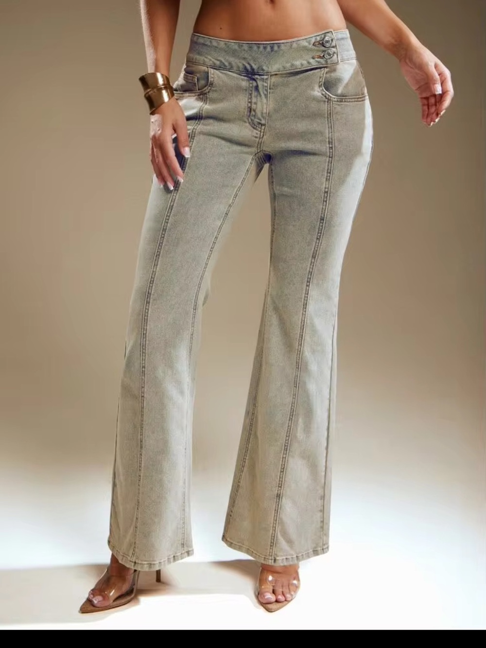 Denimoi low rise flare jeans in size 25